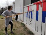 Избеглице из Украјине прекречиле мурал Милошу Обилићу и натпис „Кад се српска војска на Косово врати“